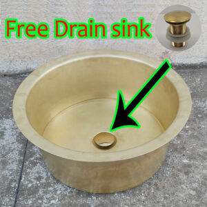 Moroccan Brass Round Sink, Handcrafted Bathroom Basin, Unique Moroccan Sink, Rustic Sink, Washing Basin