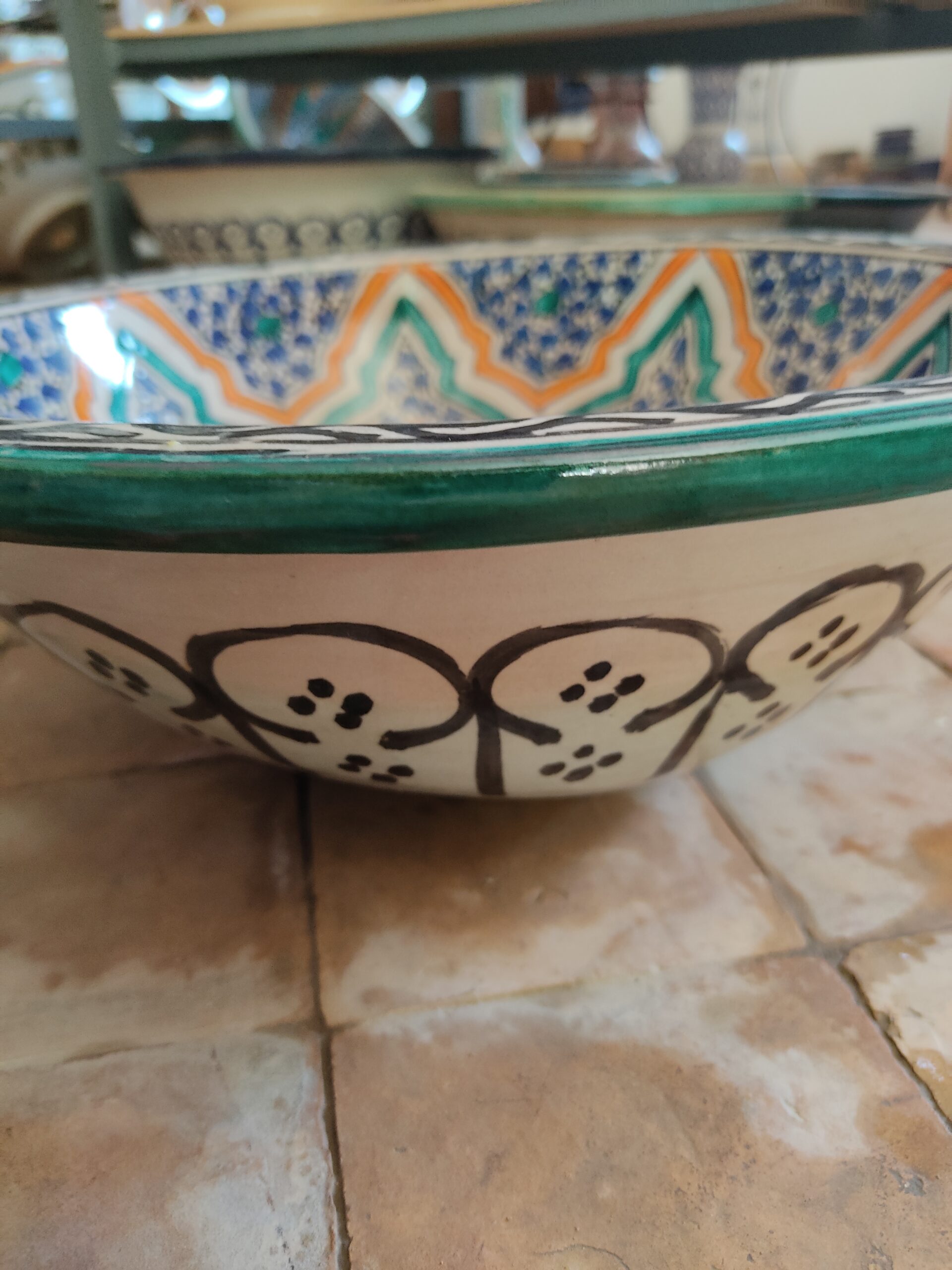 Unique Ceramic Sink, Handmade Moroccan Basin, Artisan Crafted, Moroccan Inspired Design - Image 3