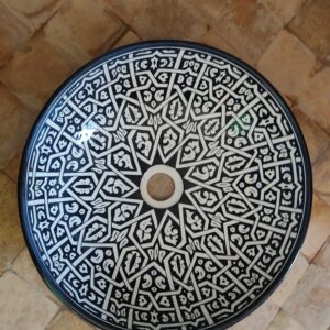 Unique Ceramic Sink, Handmade Moroccan Basin, Artisan Crafted, Moroccan Inspired Design
