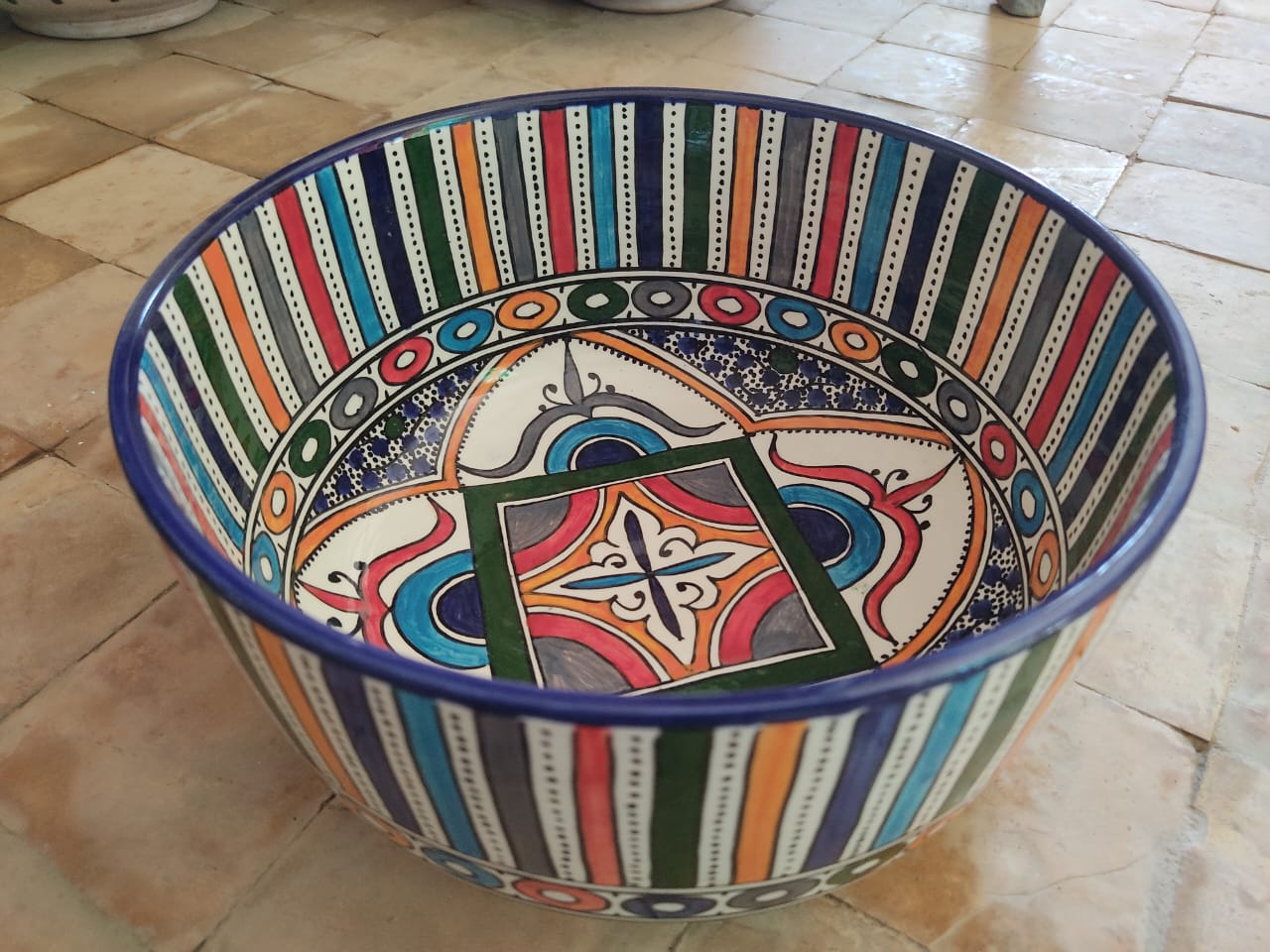 Moroccan Ceramic Bowls, Handcrafted, Colorful Serving Dishes, Boho Decor, Kitchen Accessories, Hostess Gift