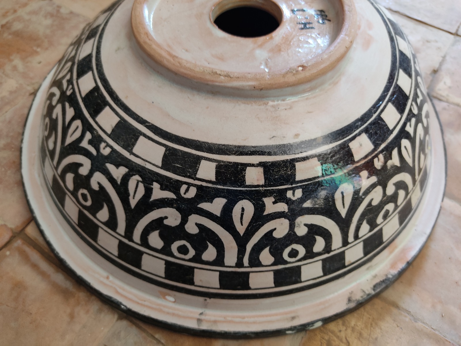 Round Ceramic Sink in Moroccan Style, Handcrafted Bathroom or Kitchen Sink, Colorful Basin, Vibrant Sink - Image 3