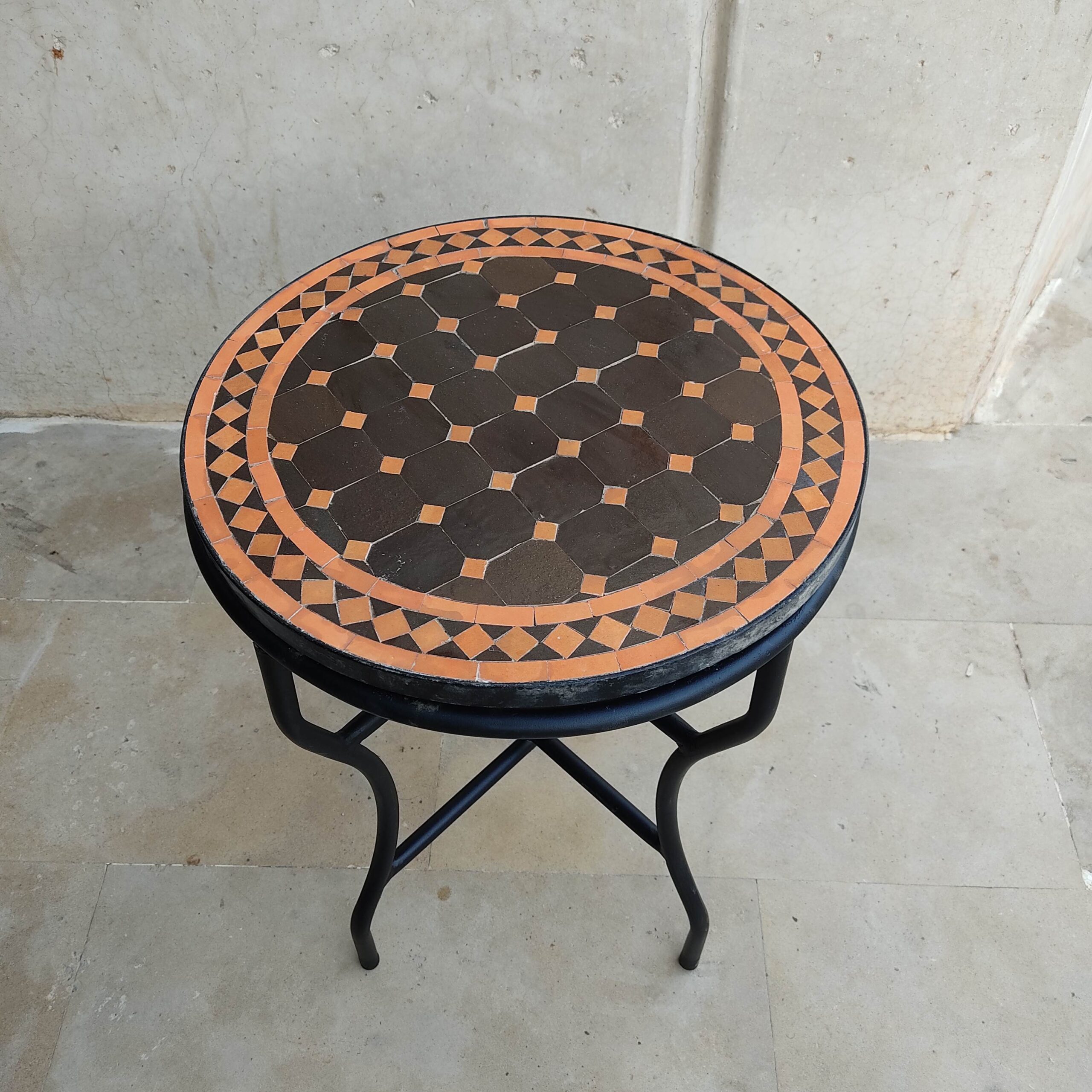 Moroccan Handmade Mosaic table - Moroccan Zellige table - Outdoor zellige - Moroccan zellige - Dining zellige table - Garden zellige table