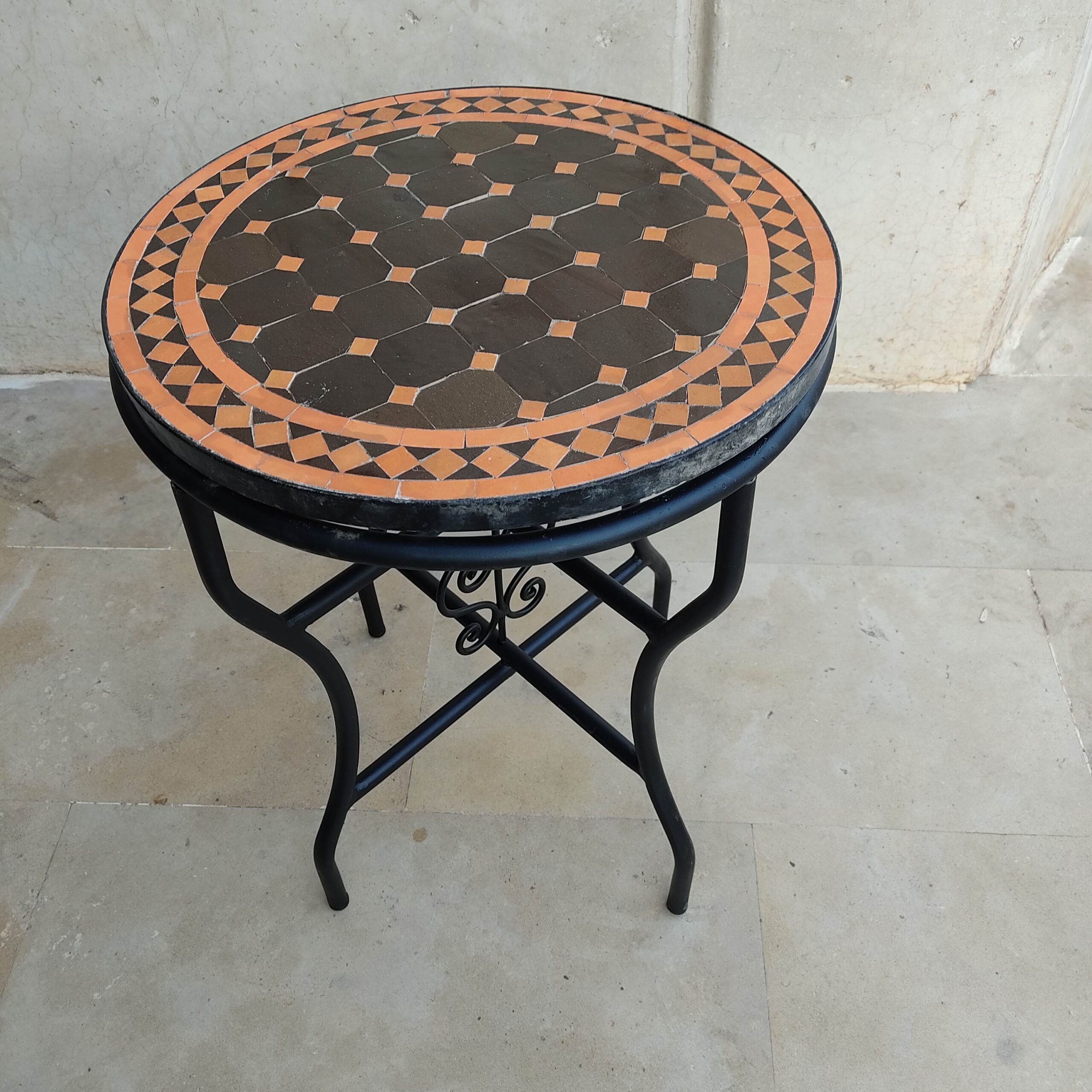Moroccan Handmade Mosaic table - Moroccan Zellige table - Outdoor zellige - Moroccan zellige - Dining zellige table - Garden zellige table - Image 4